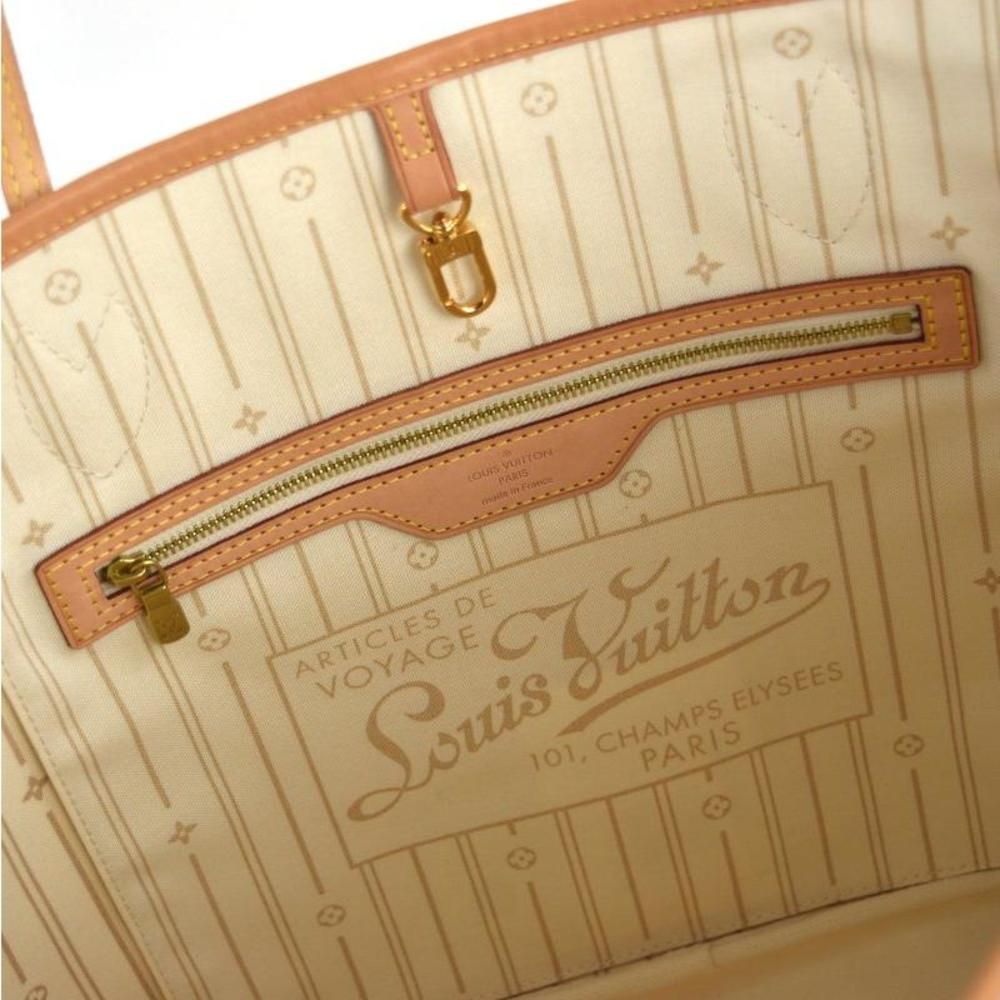 Tote Bag Damier Azur Neverfull MM Large Capacity Beige Ivory - Picture 13 of 14